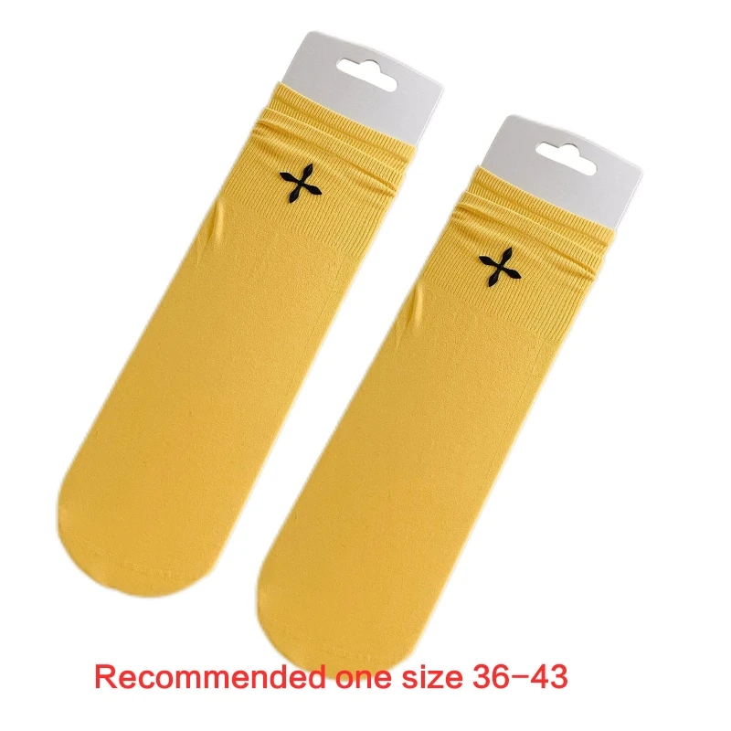 

Japanese Pile Socks 1 Pair Cross Flower Thin Breathable Stockings Leg Warmer for Women Teenager Girls Summer Costume Cosplay