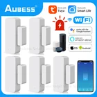Датчик открытия окон и дверей Aubess, Wi-Fi детектор открытия окон и дверей, система сигнализации, защита умного дома, умная жизнь Tuya, Alexa, Google Home