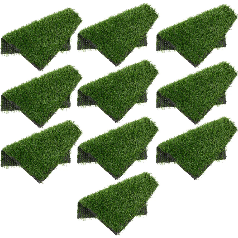 

10 Pcs Chicken Laying Mat Egg Washable Grass Mats Area Rugs Lining Cage Cushions Plastic Fake Crafts Supplies