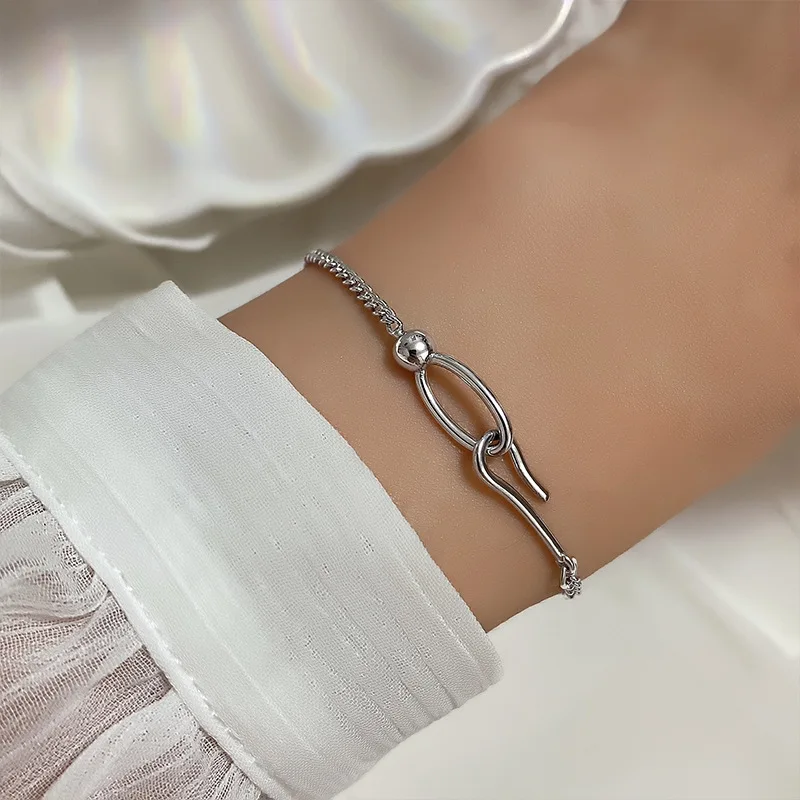 

VENTFILLE 925 Stamp Silver Color Bracelet for Women Girl Gift Korea Fashion Lucky Jewelry Dropshipping Wholesale