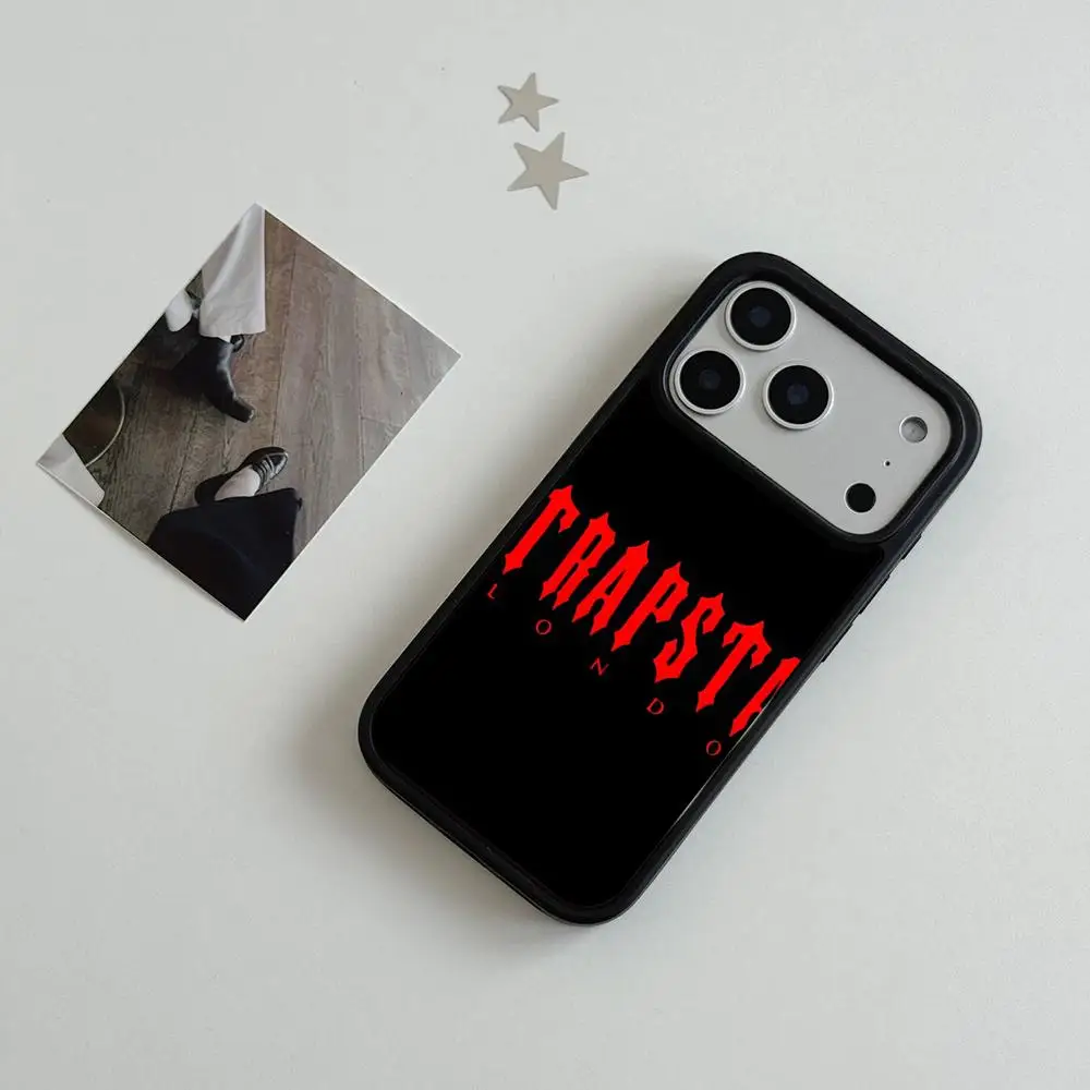 Фото Горячая новинка: чехол T-Trapstars для iPhone 17 Air, 16, 15, 14 Plus, 13, 12, 11 Pro Max – двухцветный, из твердого поликарбоната, модный защитный чехол №4
