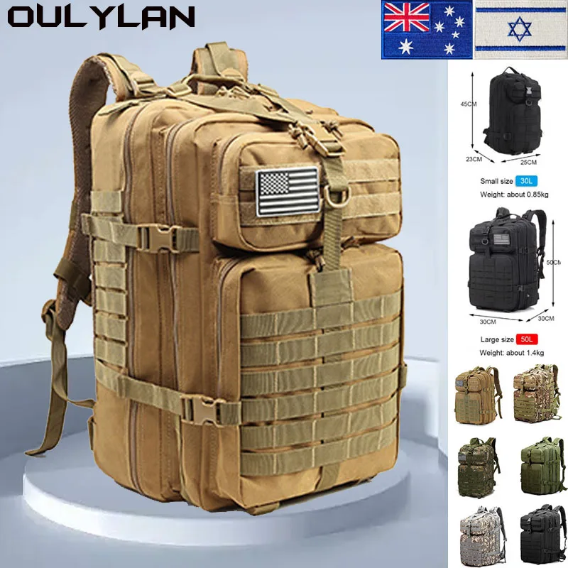 

Рюкзаки для треккинга и охоты 900D, нейлоновый военный тактический Мужской рюкзак 30 л/50 л, женские походные сумки, уличная водонепроницаемая сумка для кемпинга