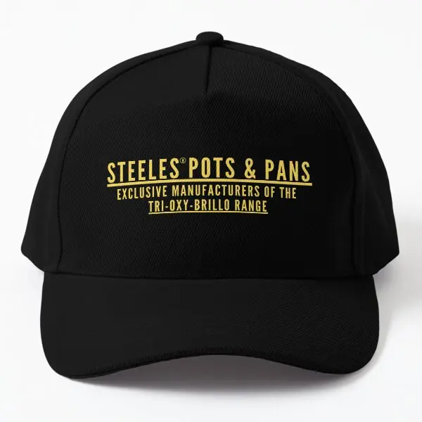 

Steeles Pots And Pans Exclusive Manufac Baseball Cap Hat Sun Printed Black Bonnet Sport Mens Women Snapback Fish Czapka