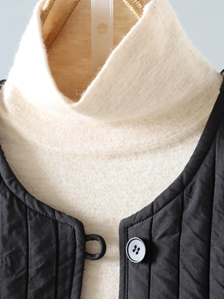 Оверсайз осенне-зимнее стеганое хлопковое пальто женские свободные модные