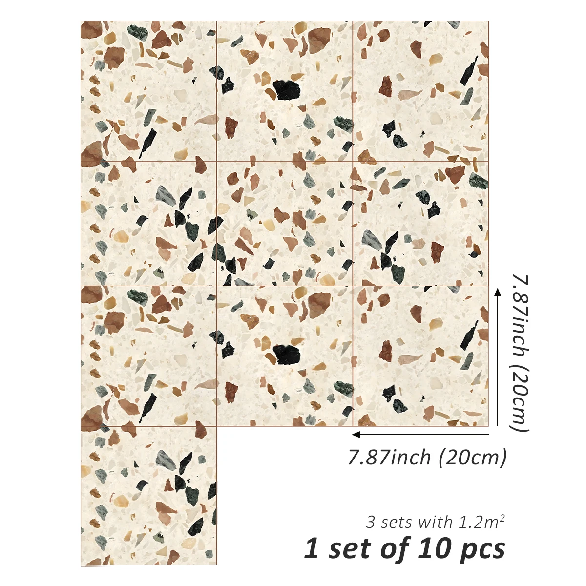 

Винтажные напольные наклейки терраццо для дома