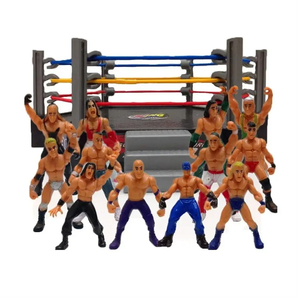 

Arena Cage Wrestling Toys Assembled Fighting Station Wrestling Figure Action Figures Wrestler Athlete Gladiator Model Set
