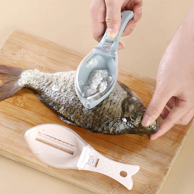 Household Fish Scale Remover Planer With Cover Fish Skin  Clean Brush Kitchen Tools Manual Scraper Knife 1