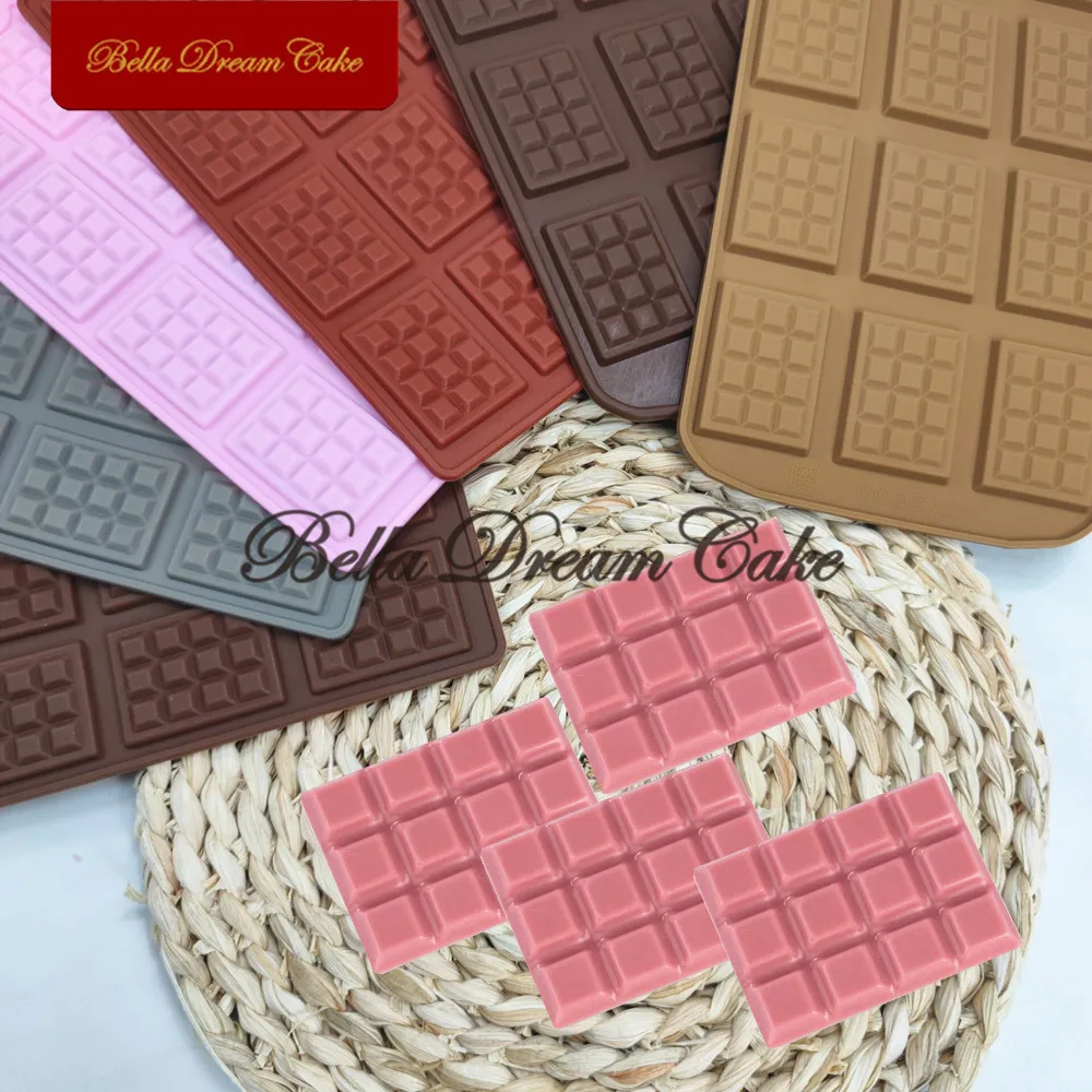 

12 Even Chocolate Silicone Mold Fondant Waffles Molds DIY Jelly Candy Bar Mould Cake Decorating Tools Kitchen Baking Accessories