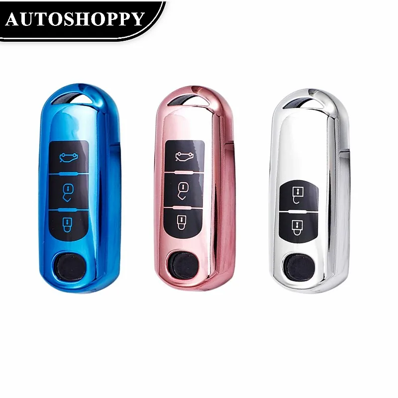 

New Design TPU Car Remote Key Case Cover Shell Fob For Mazda 2 3 5 6 BL BM GJ Atenza Axela Demio CX-3 CX3 CX-5 CX5 CX7 CX-9 CX8