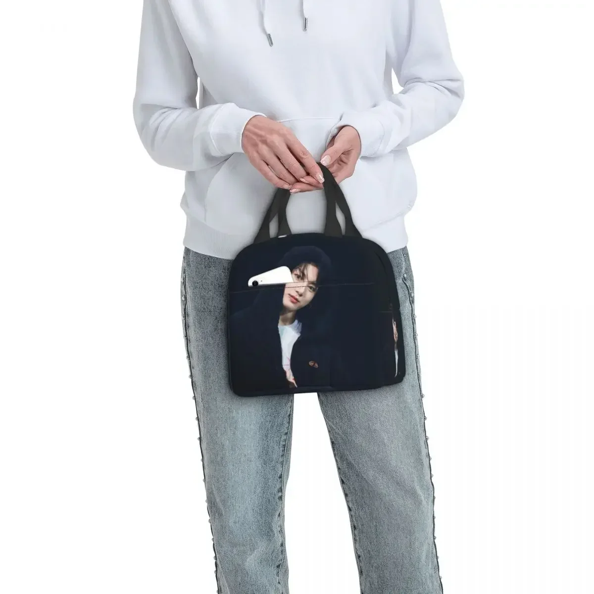 Jungkook изолированные сумки для обеда с концертными фотографиями многоразовые