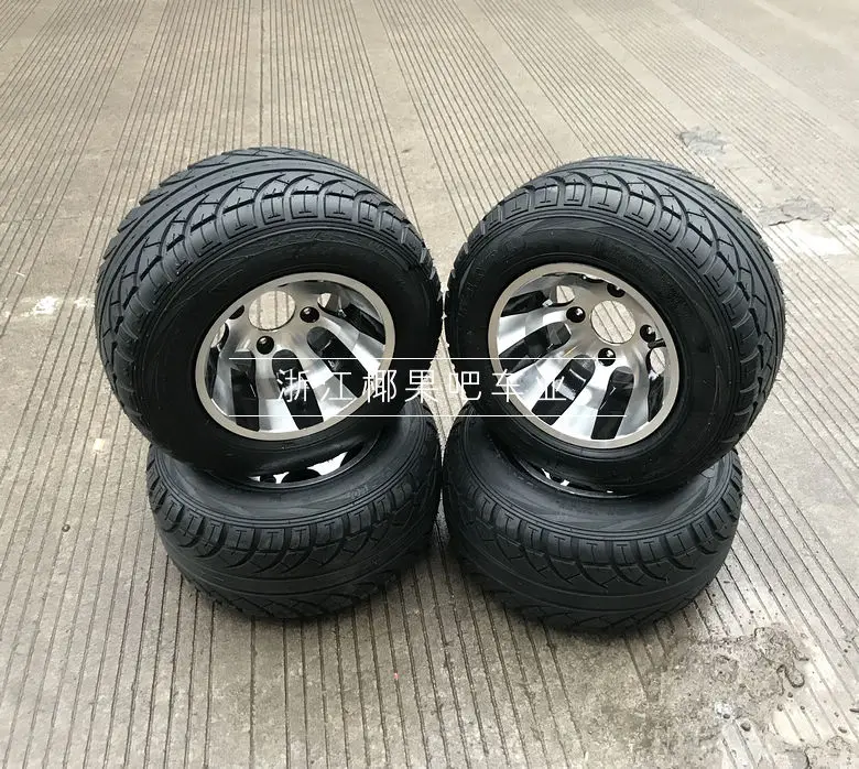 

(set of 4 pcs) Modified Karting Parts ATV Electric Car 225/45-10 Inch 18x9-10 Road Tire Aluminum Wheel Hub