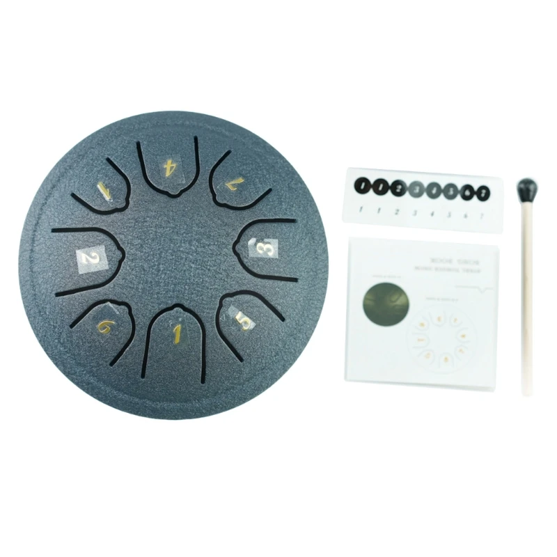 Стальной барабан для языка 4 5 дюйма 8 нот ударный инструмент ручного барабана с