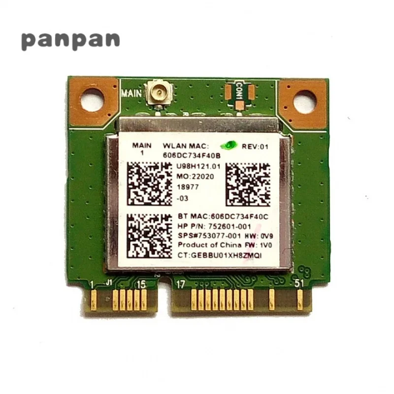Оптовая продажа новой карты Wi-Fi для Bluetooth 4.0 Half MINI PCI-E Realtek RTL8723BE SPS 753077 -001 HP 470 455 450 445
