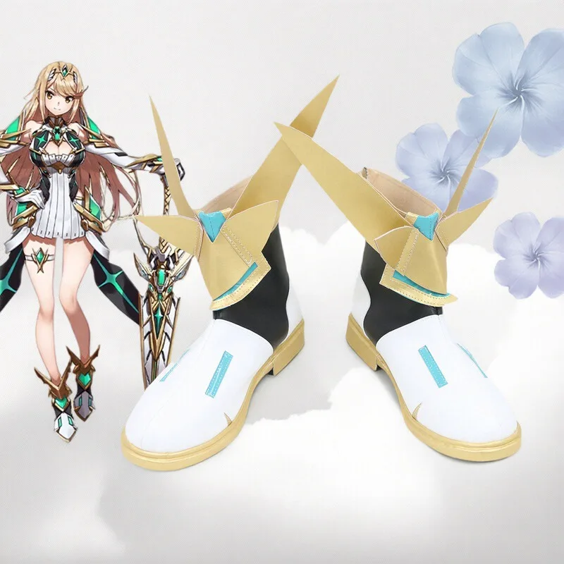 Фото Игра Xenoblade Chronicles 2, Mythra Hikari, обувь для косплея, карнавальные ботинки на Хэллоуин, индивидуальный заказ №1
