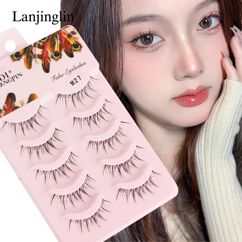 

Lanjinglin New 3/5 Pairs Faux Mink Lashes Reusable False Eyelashes Daily Dating Makeup Tools Extension Fake Lashes Maquiagem