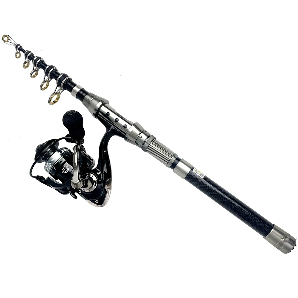 

Portable Fishing Rods Combo 1.5-2.4M Telescopic Fishing Rod Spinning Reel for Travel Saltwater Freshwater Outdoor Sports Pesca