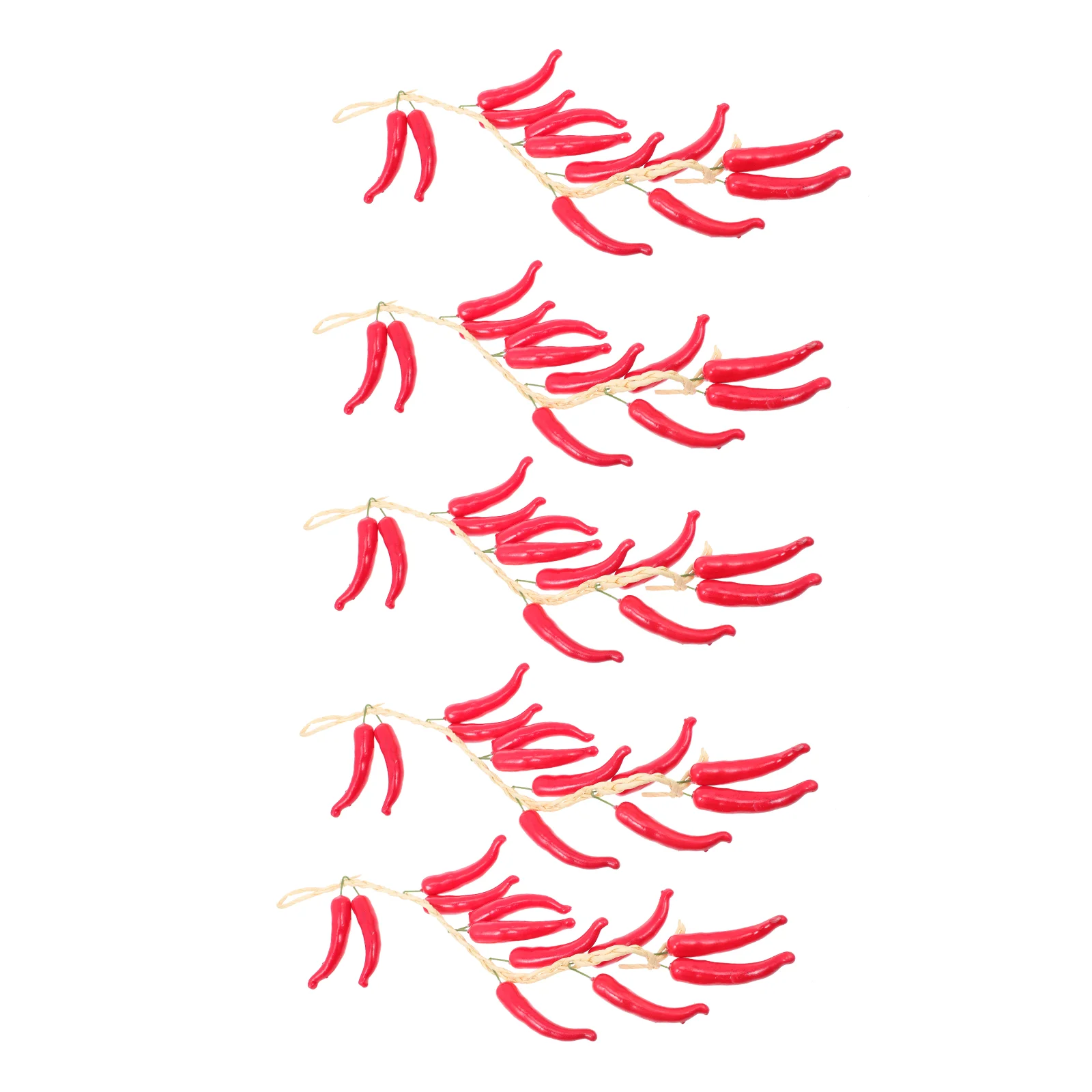 

Hanging Pepper Fake Chili Vegetable String Garland Peppers Red Decoration Home Strings Decorations Lifelike Farm Wall Fruit Vine