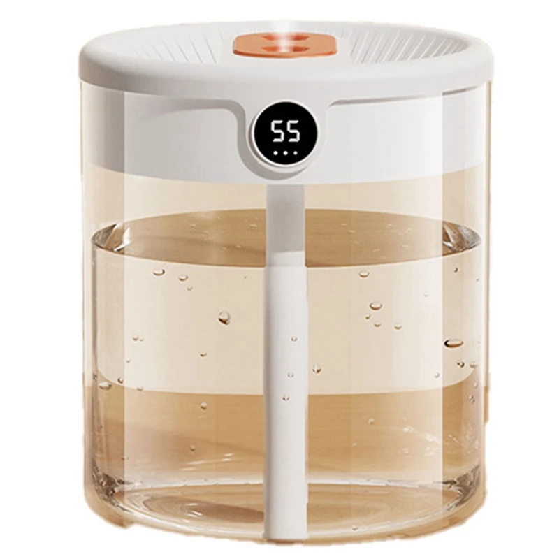 

H2O Air Humidifier 2L Capacity Double Nozzle With LCD Humidity Display Essential Oil Diffuser Portable USB Easy Install