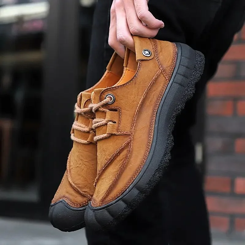 

Men Shoes Leather Loafers Shoes 2022 High Quality Breathable Spring Autumn Casual Shoes Outdoor Non Slip Men Sneakers