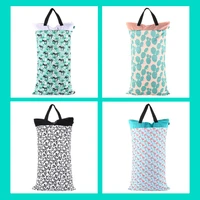 pul diaper bag waterproof printed pocket wet bag baby nappy bags pail liner laundry bag for baby cloth diaper wetdry bag
