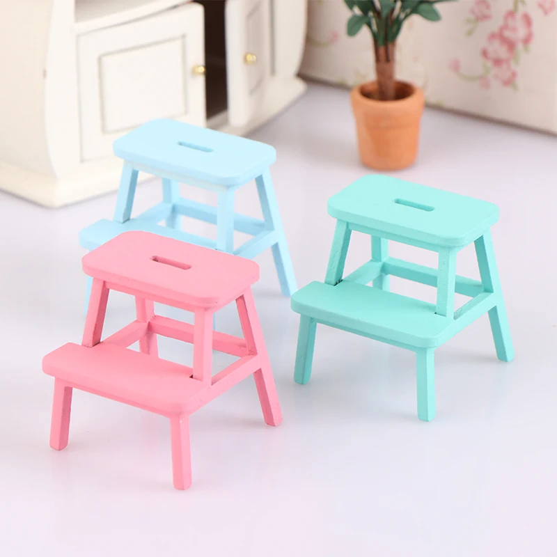 

1:12 миниатюрный кукольный домик ступенчатый стул модель стула аксессуары для кукольного домика Декор дети ролевые игры игрушки