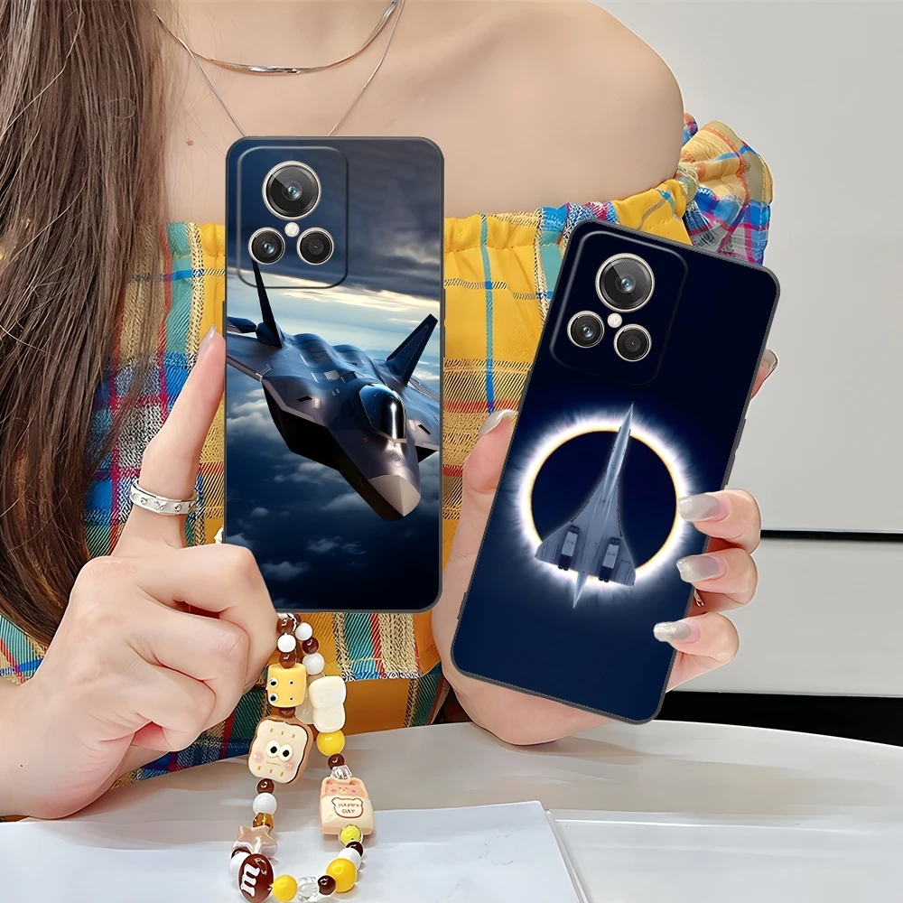 Чехол для мобильного телефона AirForce Plane Realme GT 2 9i 8i 7i Pro X50 X2 C35 C21 C20 C11 C3 Черный мягкий