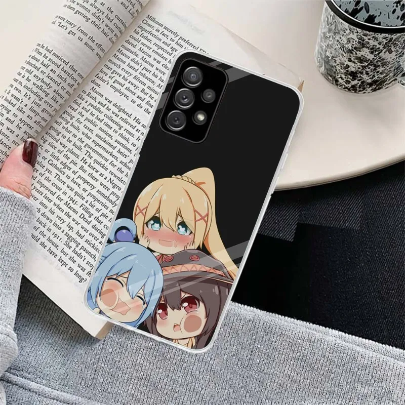 Прозрачный чехол Konosuba для телефона Samsung Galaxy S10 S21 S22 Plus Ultra A91 A51 A21S A12 - купить по