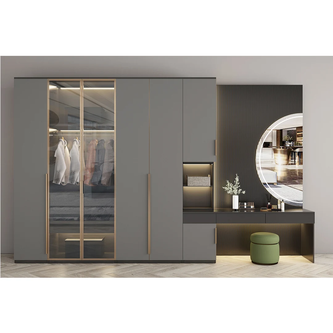 Изготовленные на заказ строительные Шкафы для спальни шкафы хранения гардероба