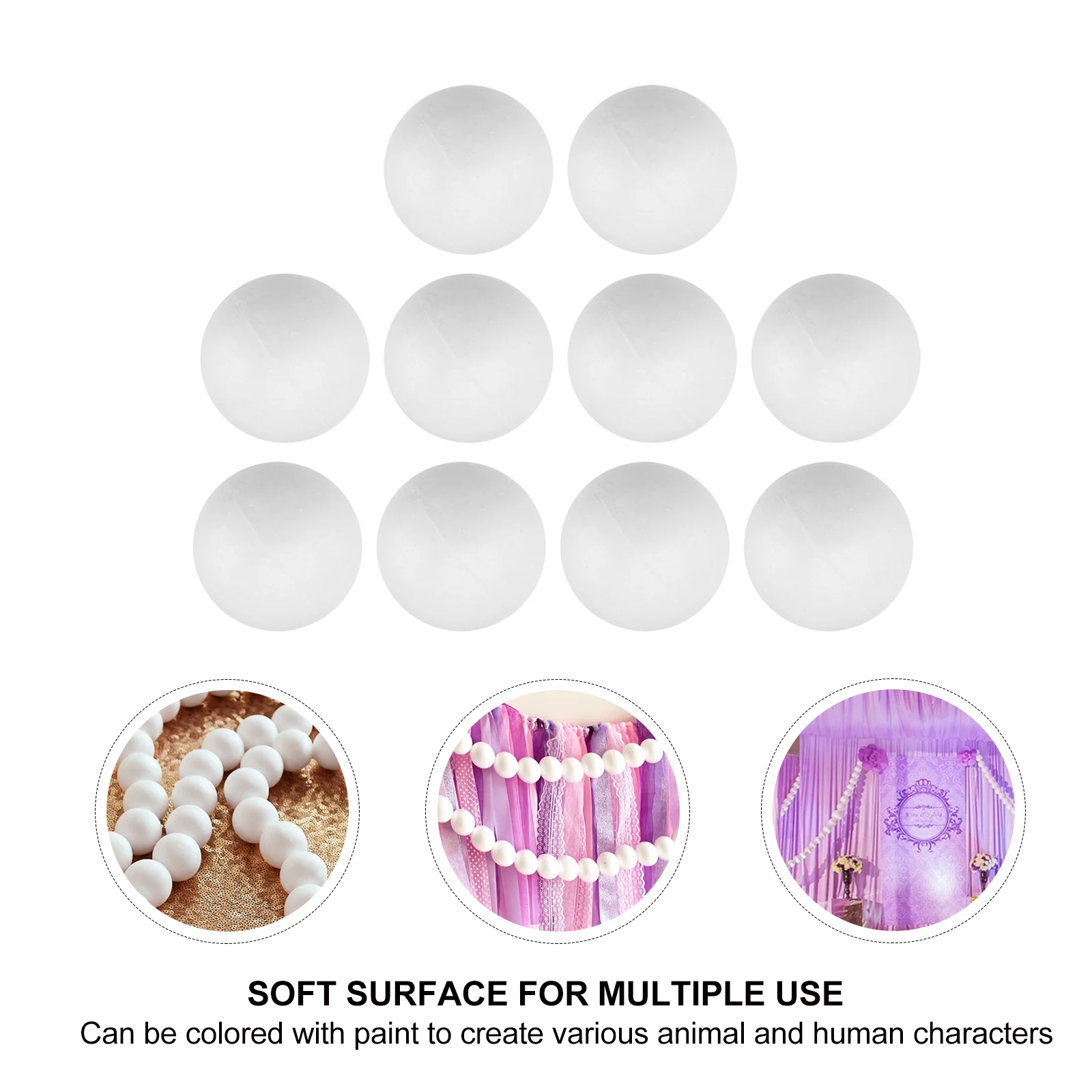 Foam Balls Craft Supply Vases Home Decor Solid Decorations Christmas Child Colorful