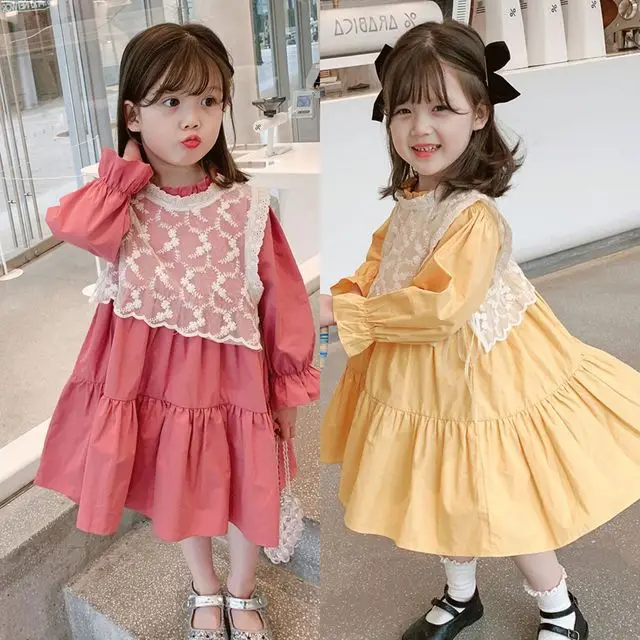 

Girls Dress 2022 New Children's Korean Version of the Long-Sleeved Fairy Skirt Female Baby Princess Dress 1-8Y Dresses for Girls