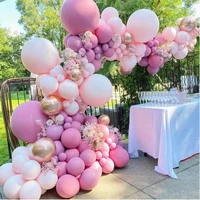 121pcs fushcia pink gold balloons garland kit metallic balloons for girls birthday wedding engagement anniversary decorations
