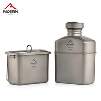 widesea camping titanium dinner lunch box set outdoor bottle cookware cup travel tableware bowler tourist kitchen pot equipment