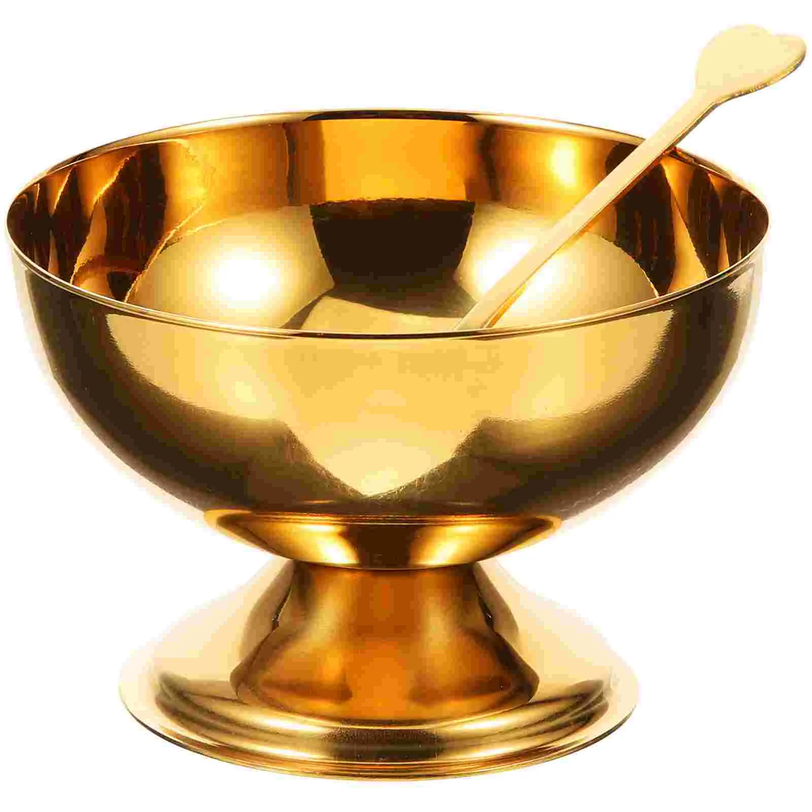 

Multi-function Dessert Container Fruit Bowl Stainless Steel Cup Milk Shaking Delicate Ice Cream Creative