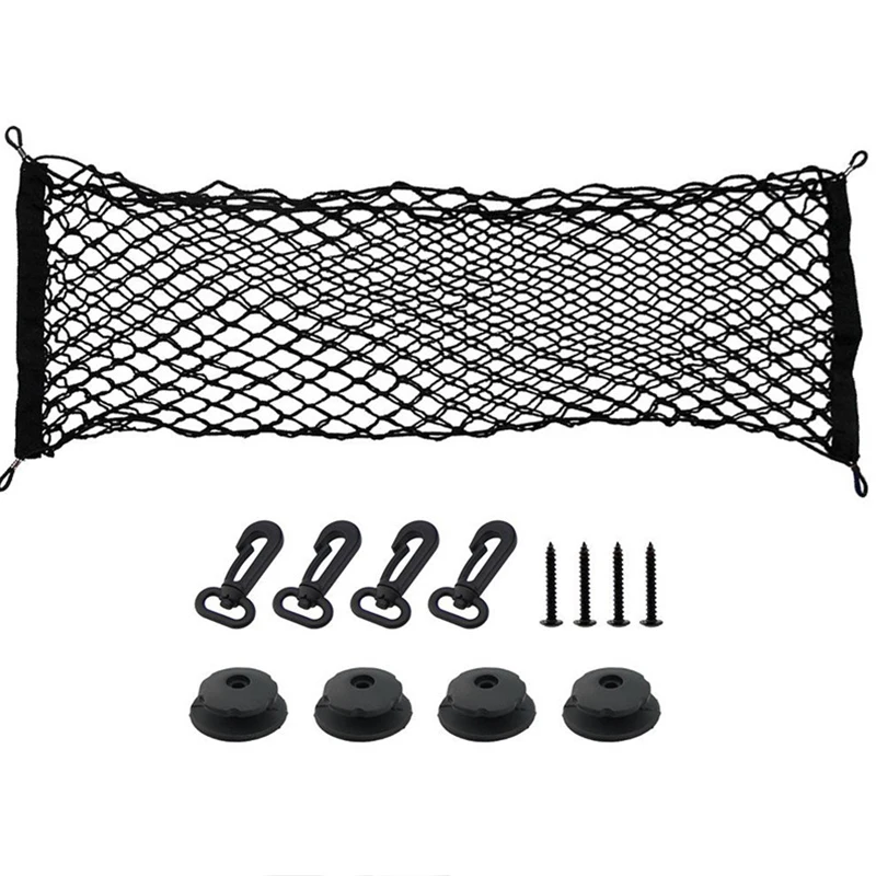 

90x40cm Nylon Car Storage Net Mesh Hatchback Rear Luggage Cargo Trunk extra Storage Organizer Luggage SUV/RV Nets