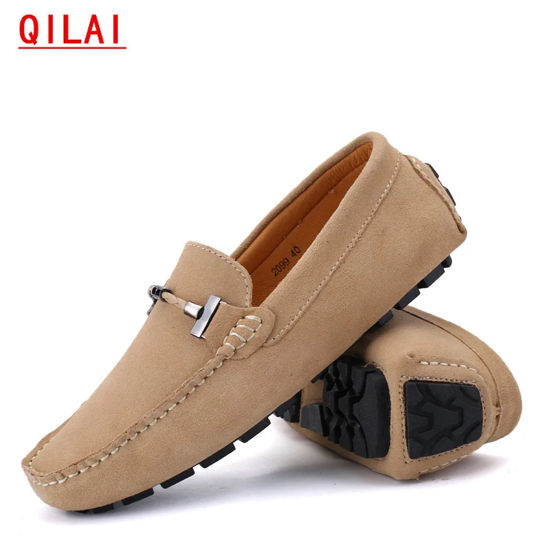 

Designer Genuine Leather Cow Suede Men Shoes Luxury Brand Casual Formal Mens Loafers Moccasins Footwear Male Driving Shoes 48 49