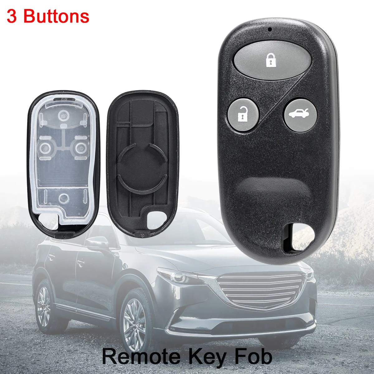 

3 Buttons Case Keyless Entry Remote Key Fob Shell for Honda Civic CRV Accord Jazz 2003 2004 2005 2006 2007 2008 2009 2010 2011