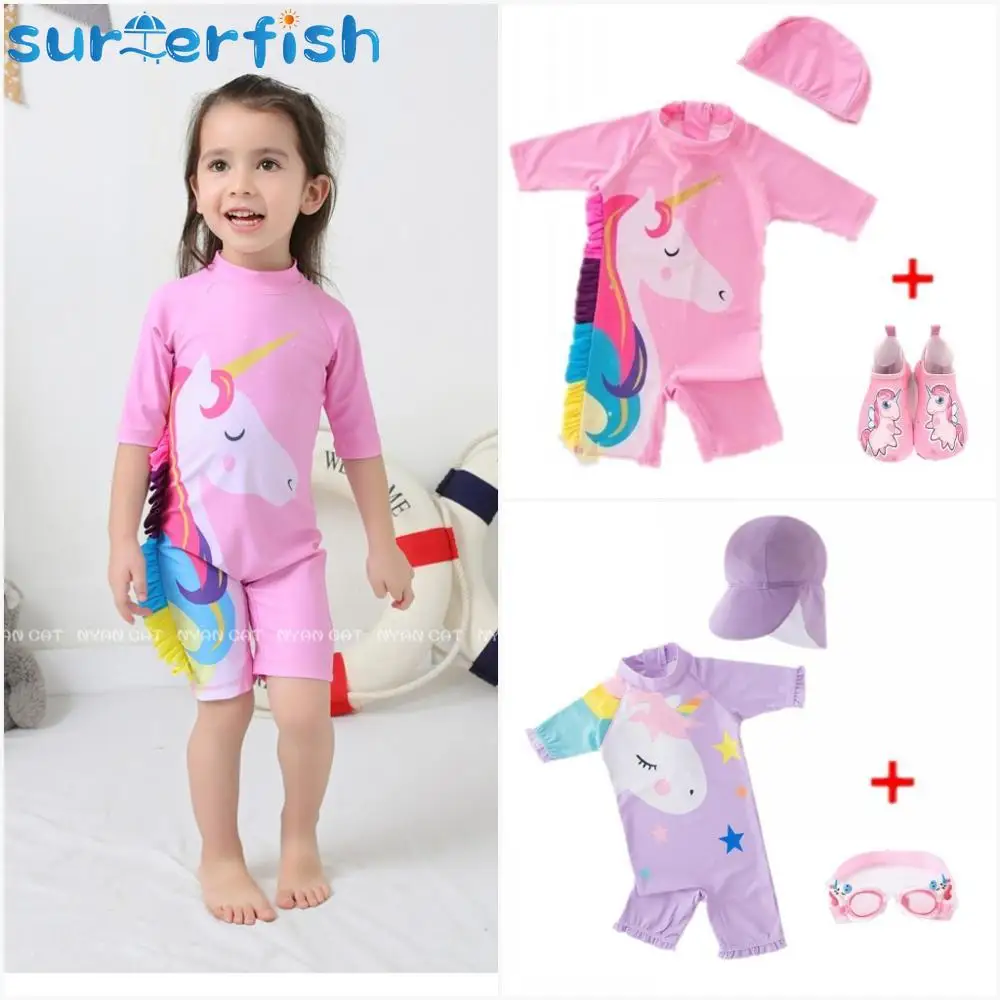 

Купальник детский, для девочек, с 3d-оборкой, с очками, 9 months to 6 years Old