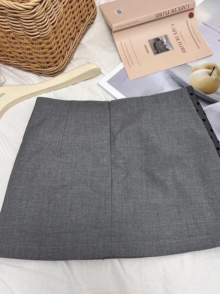 Комплект из 2 предметов с юбкой простая футболка бантом и принтом + серая