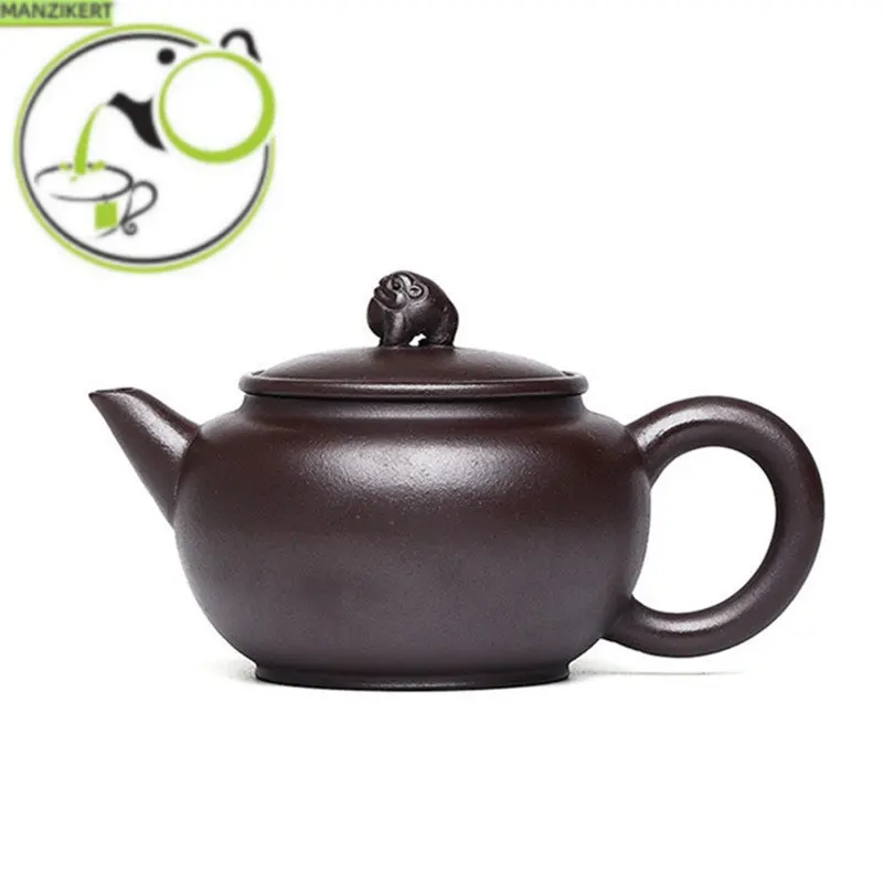 

160ml Yixing Boutique Purple Clay Teapots Raw Ore Zhu Mud Filter Tea Pot Home Beauty Kettle Customized Zisha Tea Set Supplies