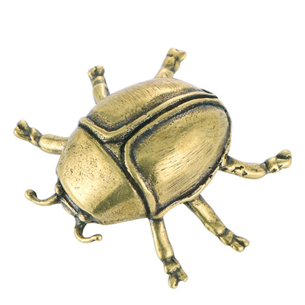 

Beetle Insectstatue Brass Animal Figurine Figurines Vintage Sculpturewall Decor Retro Scary Kids Insects Gift Small Copper Prank