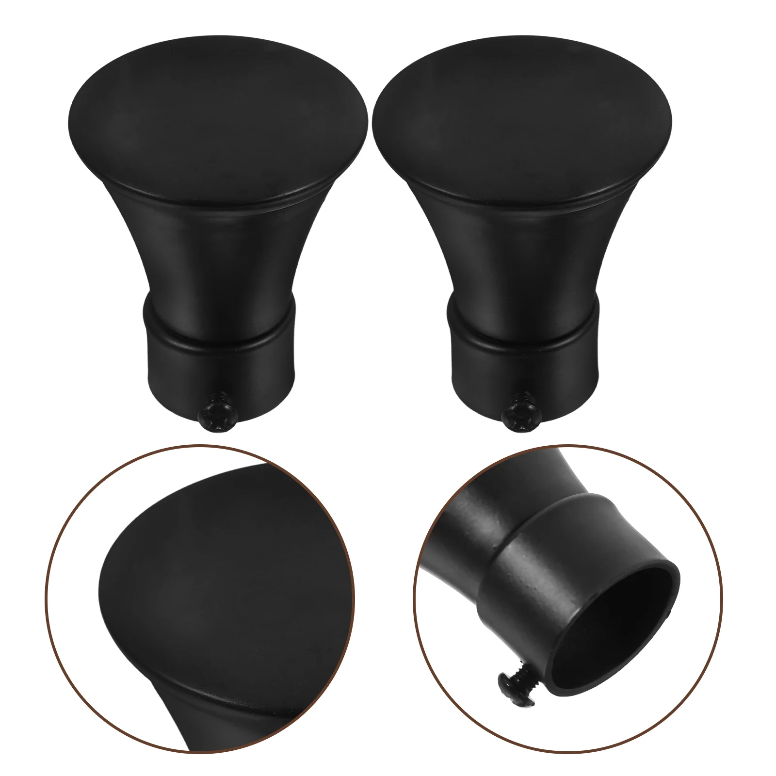 Карниз для штор декоративные наконечники с матовыми концами только железный