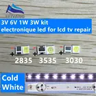 50-100 шт., светодиодная подсветка для телевизора LG 2835 3030 3535 3 в 6 в 1 Вт 3 Вт