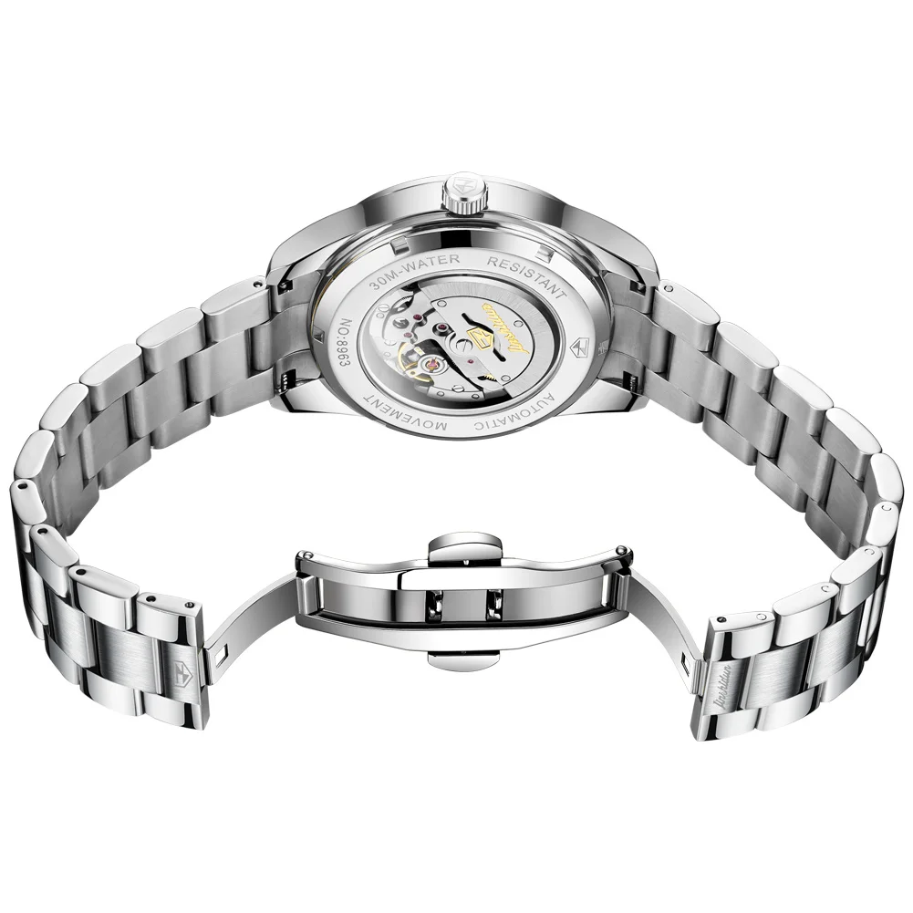 Часы JSDUN Мужские механические Автоматические брендовые деловые с простым