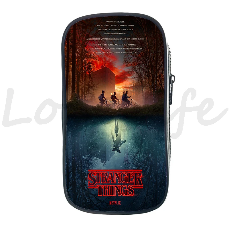

New Stranger Things Season 4 Pencil Case kids Pen Bag Cosmetic Cases Boys Girls Stationery Storage Box School Supplies bag gifts
