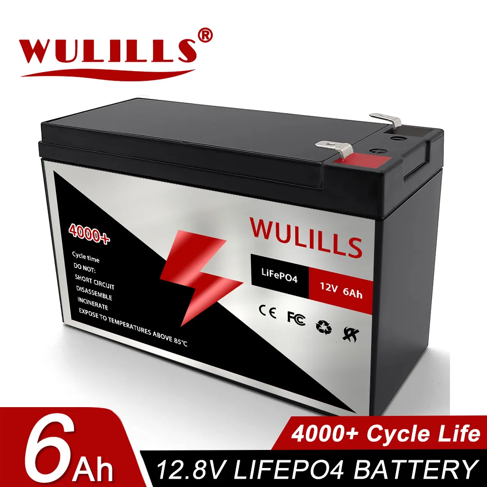 

Аккумуляторная батарея LiFePo4 Cycles12V, 6 Ач, низкий саморазряд, быстрая доставка, 4000