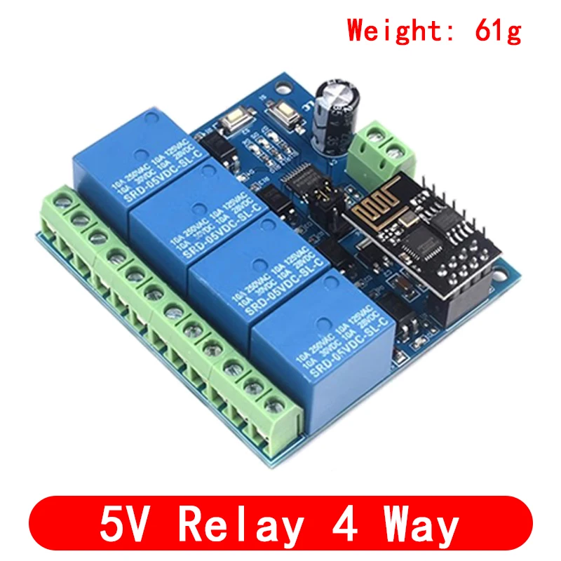 Релейный модуль ESP8266 ESP-01 5 в 1 2 4 Way Wi-Fi умный дом дистанционное управление