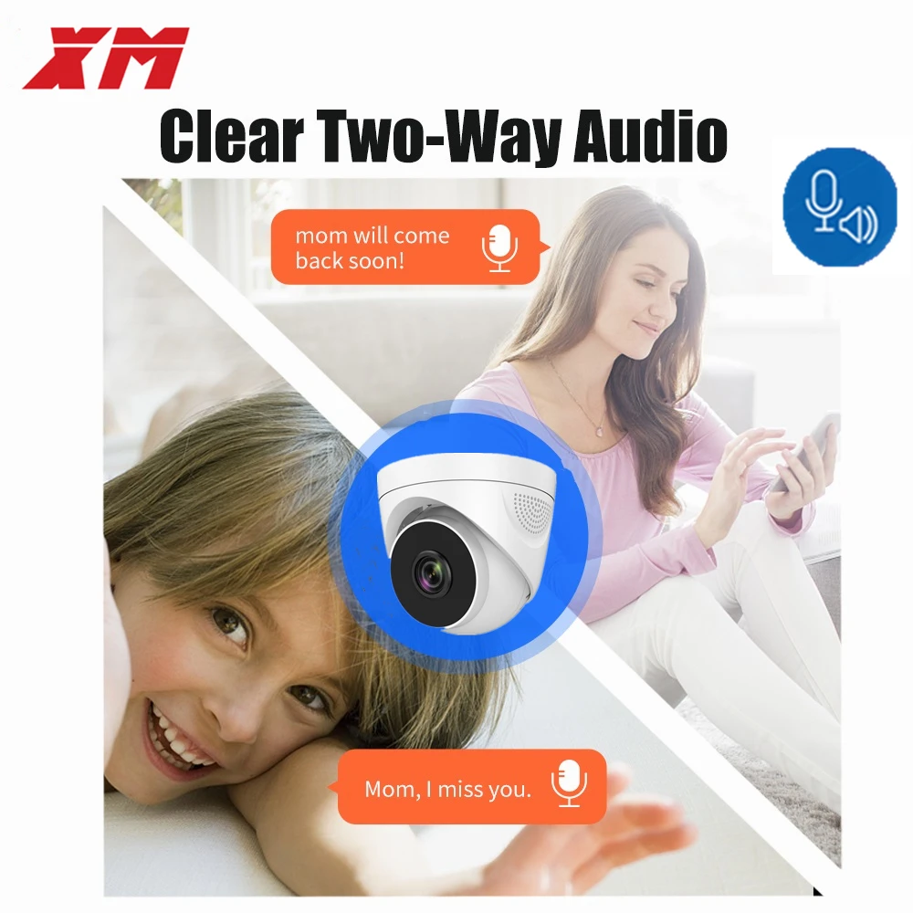 Дешево Беспроводная купольная IP-камера 2592*1944P МП с функцией ночного видения