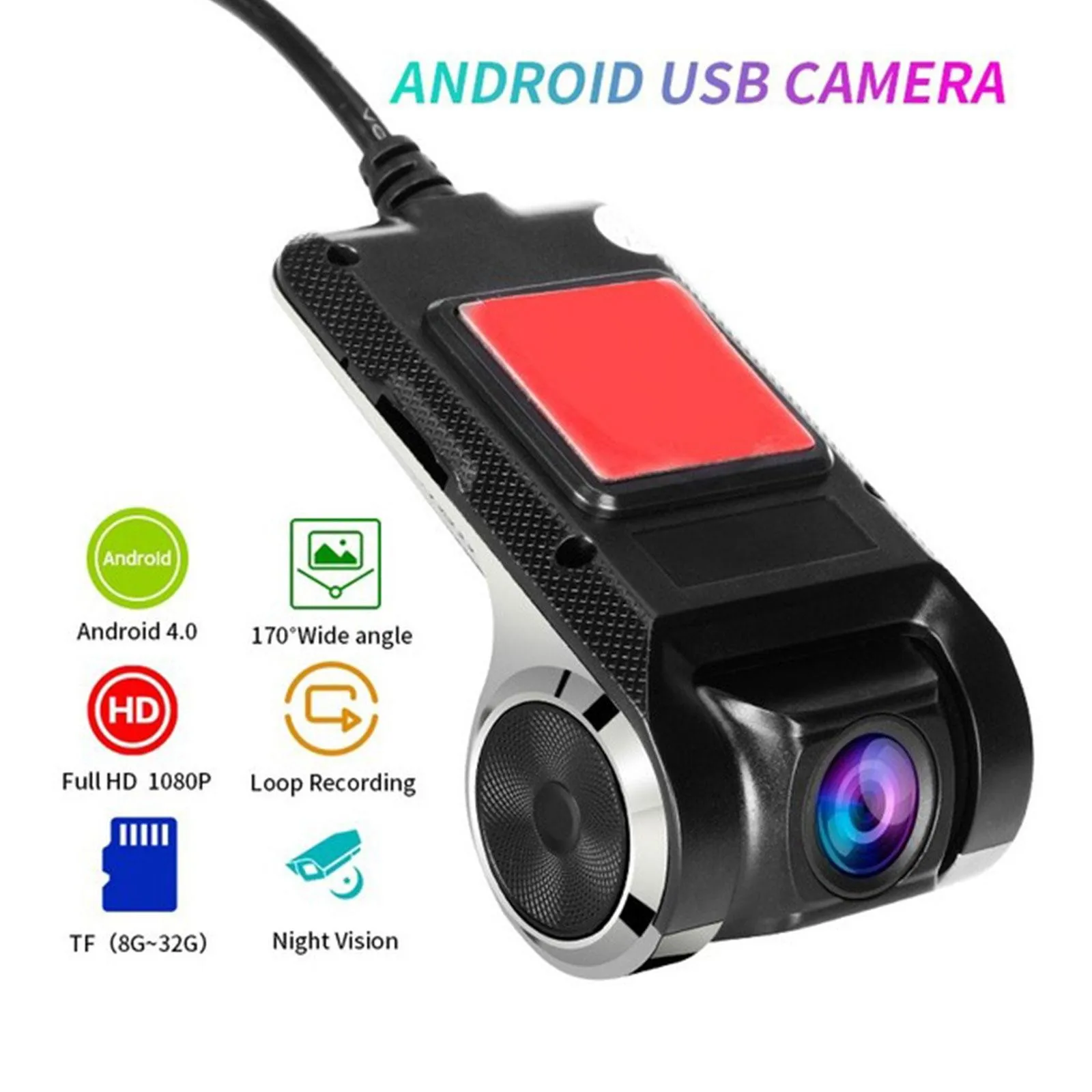 

1080p USB Hidden Driving Recorder Adas High Definition Car DVR Camera Android Digital Video Recorder Night Vision