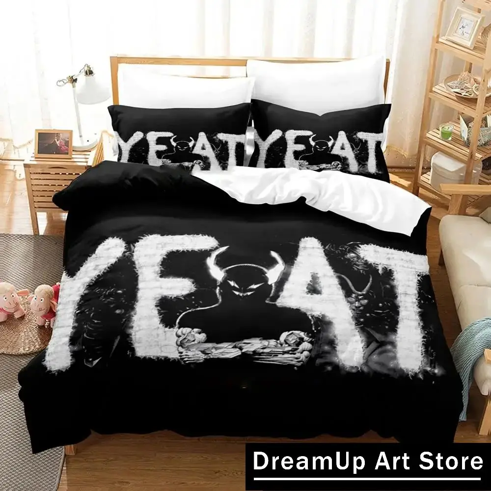 3D Print Yeat Rapper Bedding Set Boys Girls Twin Queen King Size Duvet Cover Pillowcase Bed boys Adult Home Textileextile
