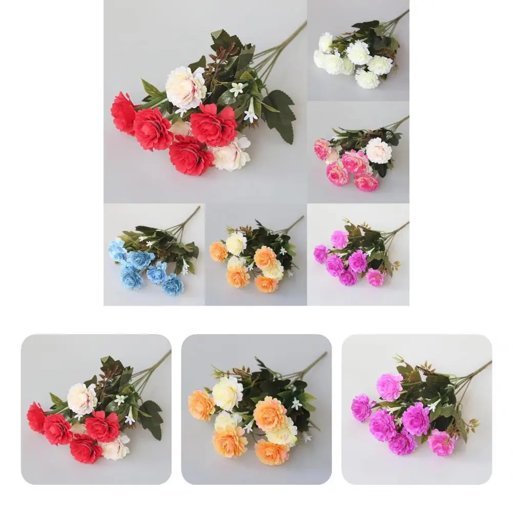 

1 Branch Fake Flower Chic Weather-resistant Fresh-keeping Party Favors Faux Silk Flower Artificial Flower